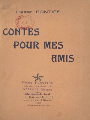 cover image of Contes pour mes amis
